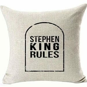 stephen king rules pillow gift
