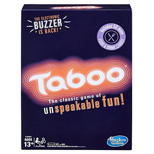 taboo party game board