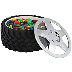 tire snack bowl with hubcap lid