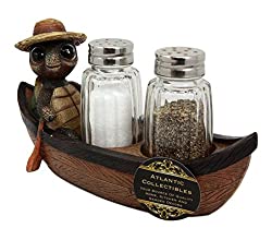 turtle rowing boat salt and pepper shakers