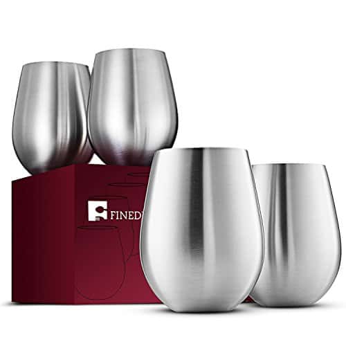 steel wine glasses