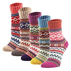 winter wool crew socks
