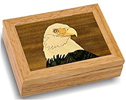 wood art eagle box