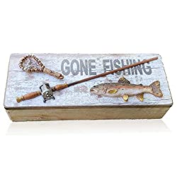 wooden gone fishing box