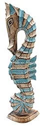 wooden seahorse sculpture