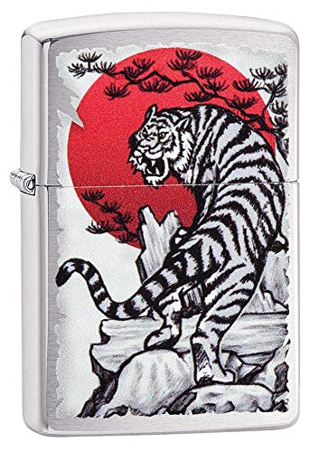 zippo with asian tiger design